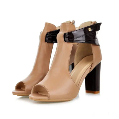 Thick High Heel Sandals - European and American Style