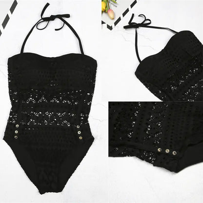 Plus Size Women's Lace One-Piece Swimsuit (Bikini)