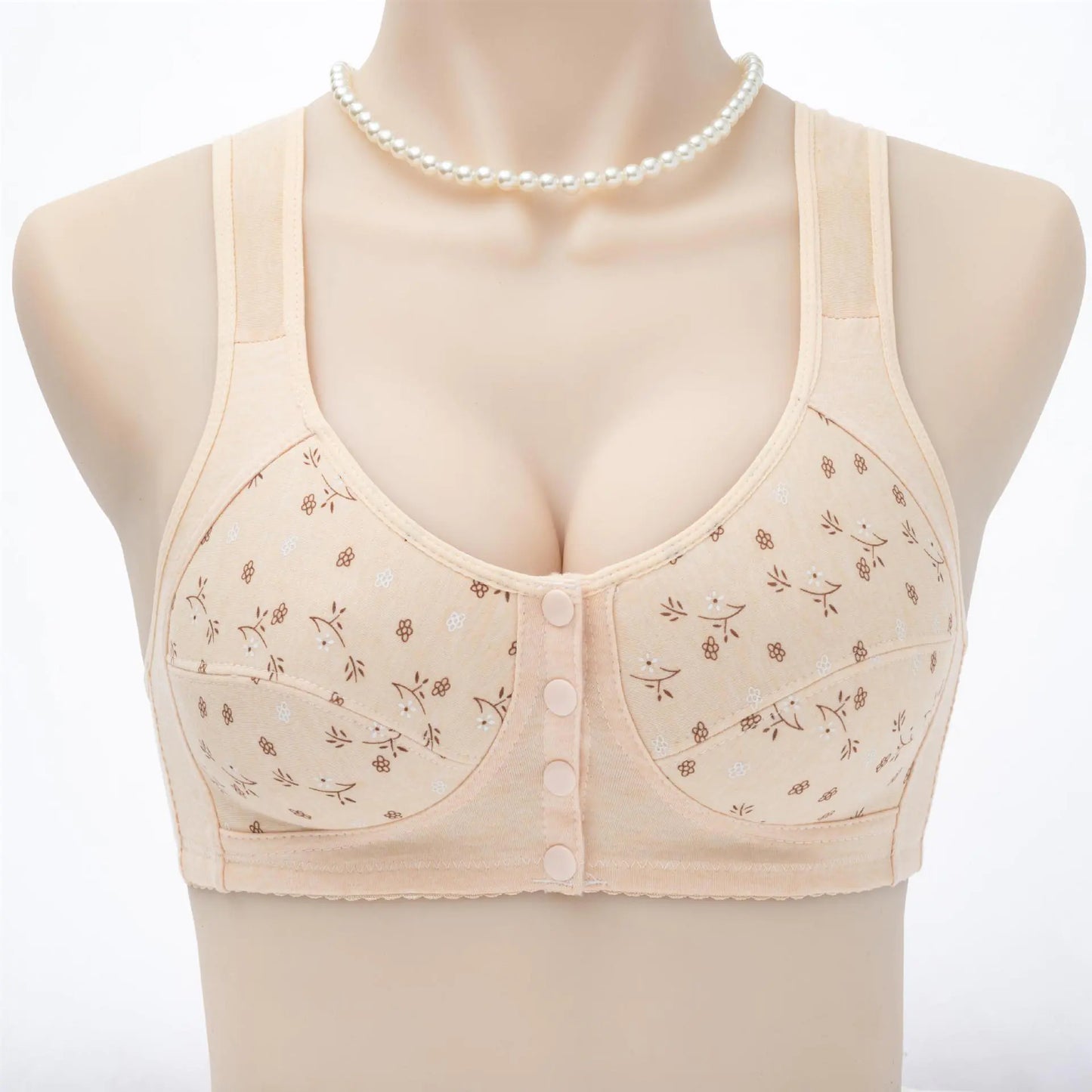 New Floral Front Closure Bra for Women (Plus Size)