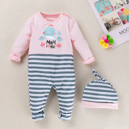 Newborn Cartoon Animal Romper for Babies (Spring/Fall)