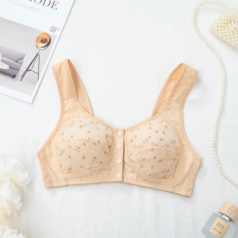 New Floral Front Closure Bra for Women (Plus Size)