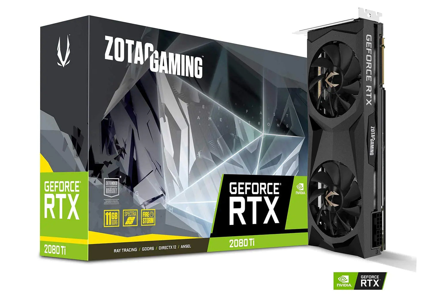 ZOTAC Gaming GeForce RTX 2080 Ti Twin Fan 11GB GDDR6 352-bit Spectra RGB LED/Metal Backplate Graphics Card - ZT-T20810G-10P (Renewed)