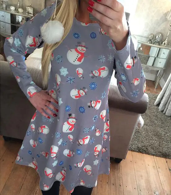 Christmas Print Dress