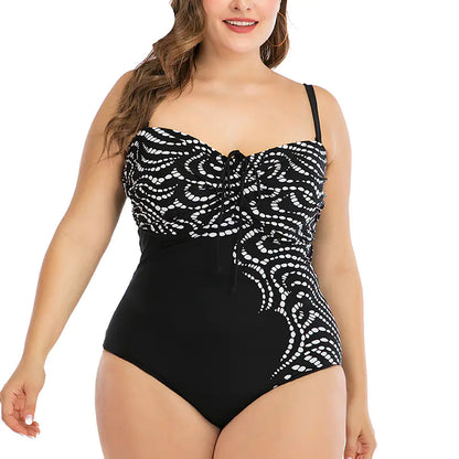 Plus Size Sexy Printed Women's One-Piece Swimsuit