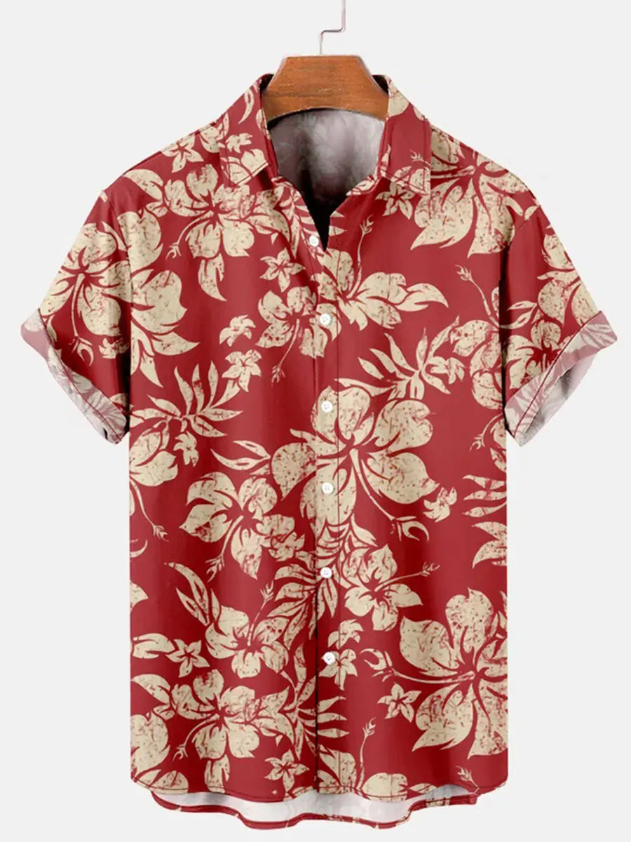 2023 Men's Hawaiian 3D Print Casual Short Sleeve Shirt