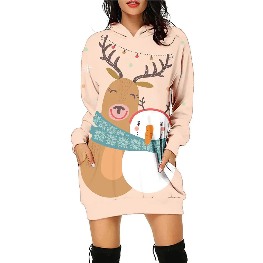 Women's Casual Christmas Holiday Sweater Dress