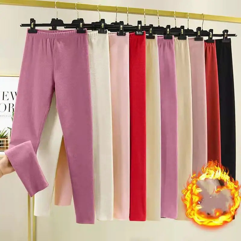 Women's Warm Wool Padded Pants for Autumn and Winter