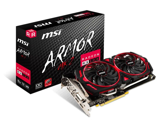MSI Gaming Radeon RX 580 256-bit 8GB GDRR5 DirectX 12 VR Ready CFX Graphics Card (RX 580 Armor MK2 8G OC) (Renewed)
