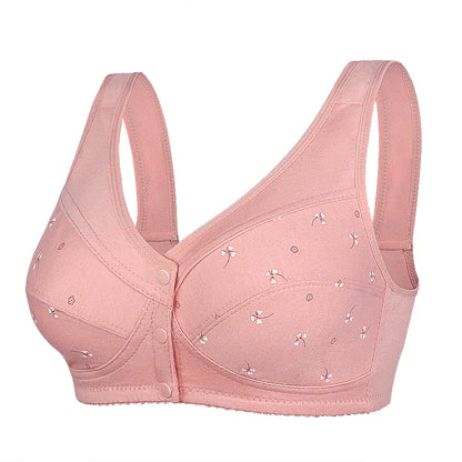 Soft Cotton Front Closure Women's Plus Size Bra