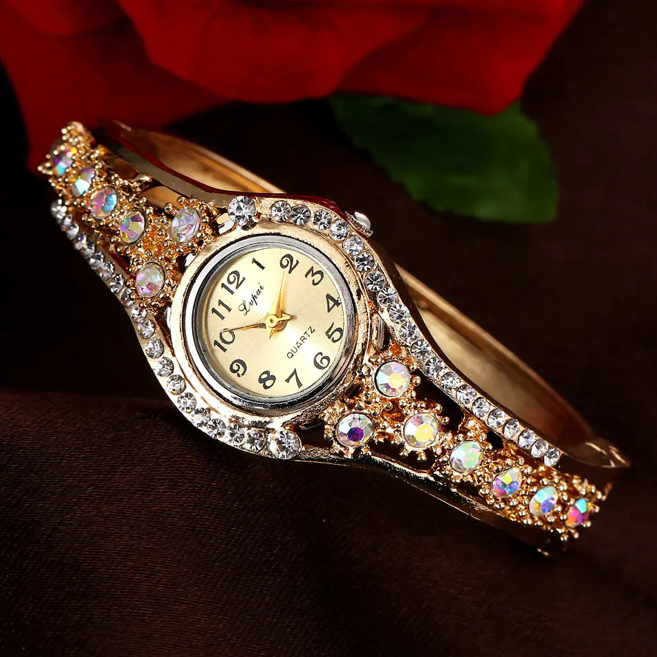 Lvpai Women's Watch with Ethnic Style Diamond Bracelet