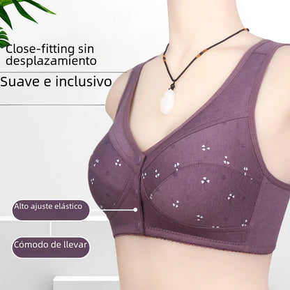 Soft Cotton Front Closure Women's Plus Size Bra