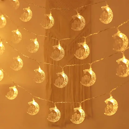 LED Moon Castle String Lights for Holiday Decor