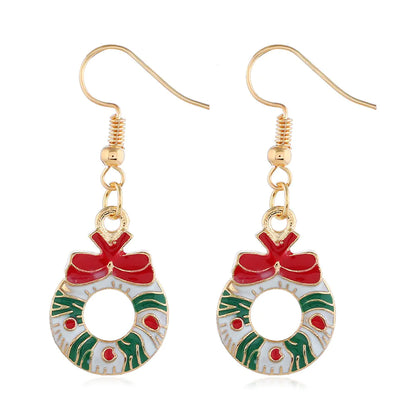 Christmas Series Earrings - Snowman Tree Design