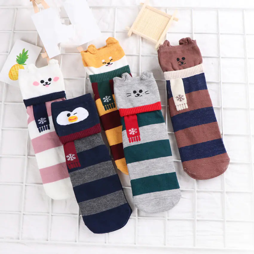 Cute Puppy Christmas Tube Socks